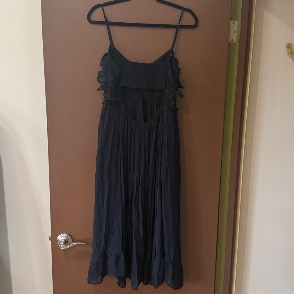 Anthropologie Butterfly Black Midi Dress - Picture 9 of 10
